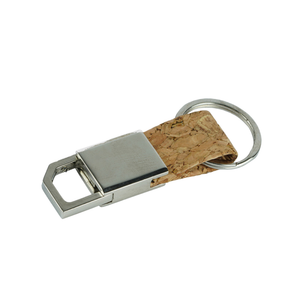 Mini Cork-Finished Strap Metal 600 Keychain offistoreindia