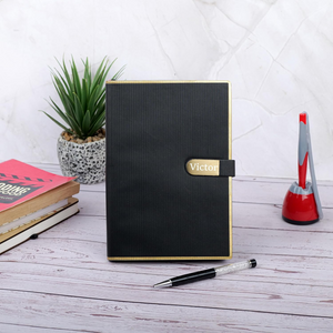 Personalised PU Leather New Year Business Planner with Pen Slot – A5 Executive Diary offistoreindia