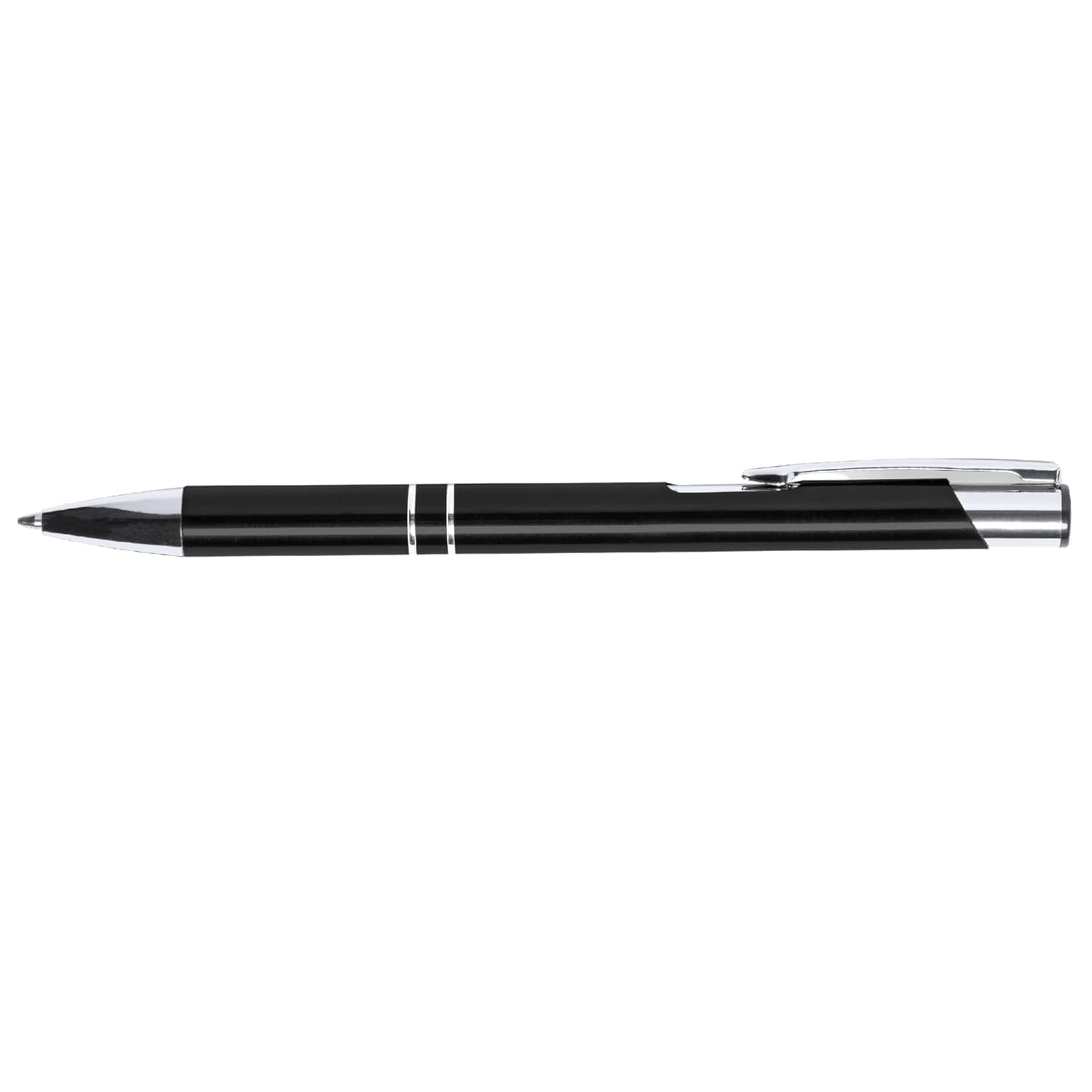 Personalized Black Metal Ballpoint Pen – Custom Name Engraving Blue Ink Refillable Pen offistoreindia