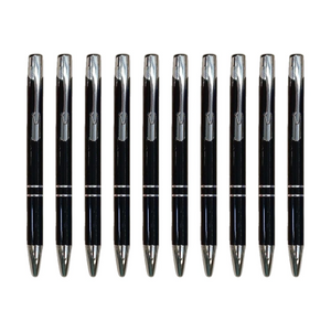 Personalized Black Metal Ballpoint Pen – Custom Name Engraving Blue Ink Refillable Pen offistoreindia