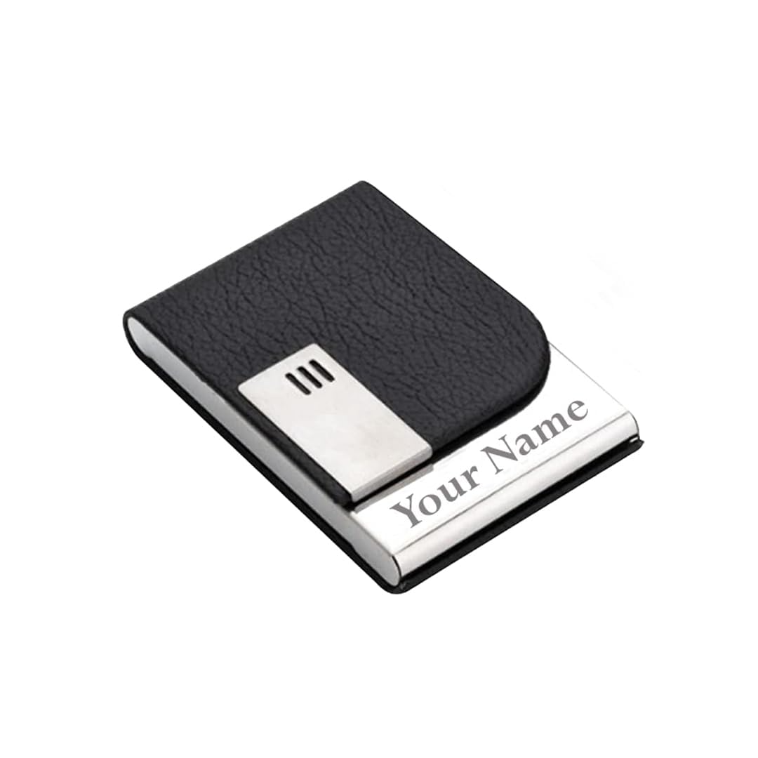 Personalized Card Holder – PU Leather Steel Business / Debit Credit Card Holder 