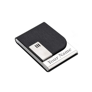 Personalized Card Holder – PU Leather Steel Business / Debit Credit Card Holder 