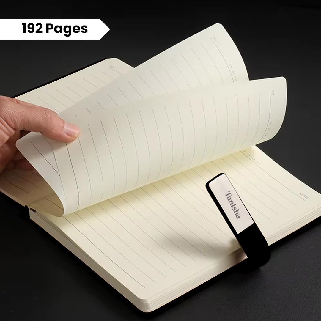 Personalized Diary with Name – Customized Leather A5 Notebook with Magnetic Lock offistoreindia