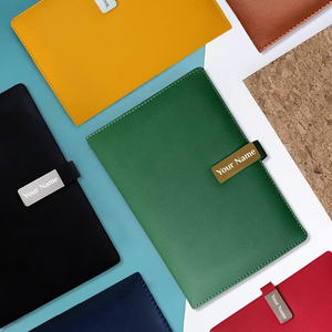 Personalized Diary with Name – Customized Leather A5 Notebook with Magnetic Lock offistoreindia
