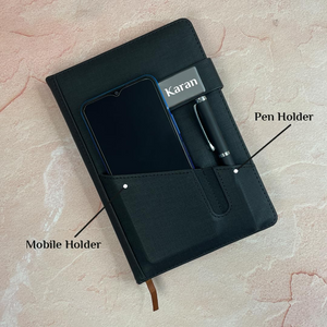 Personalized Diary with Name – Customized Leather Notebook with Magnetic Flip Lock offistoreindia
