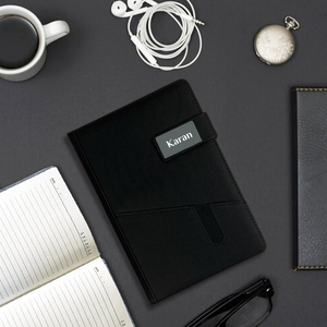 Personalized Diary with Name – Customized Leather Notebook with Magnetic Flip Lock offistoreindia