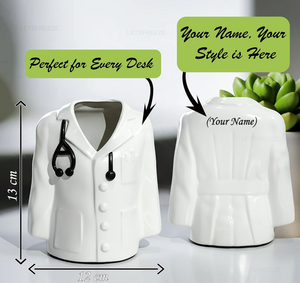 Personalized Doctor Coat Pen Stand – Engraved Desk Organizer offistoreindia