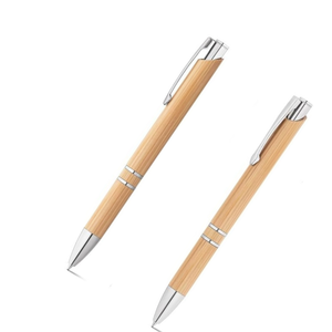 Personalized Natural Bamboo Ballpoint Pen – Double Ring Design offistoreindia