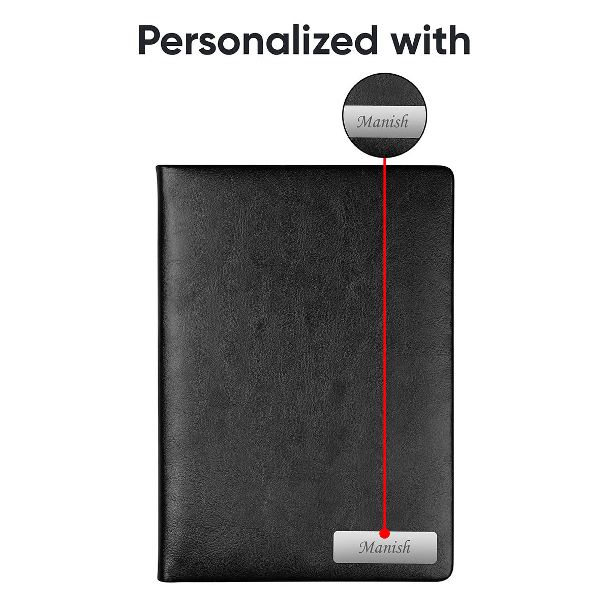 Personalized Premium Leatherette Diary with Name – Elegant Corporate Gift Daily Planner offistoreindia