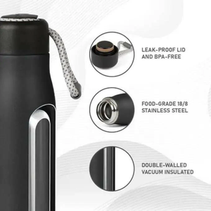 Personalized Water Bottle 500ml – Double Wall Vacuum Insulated Stainless Steel Flask offistoreindia