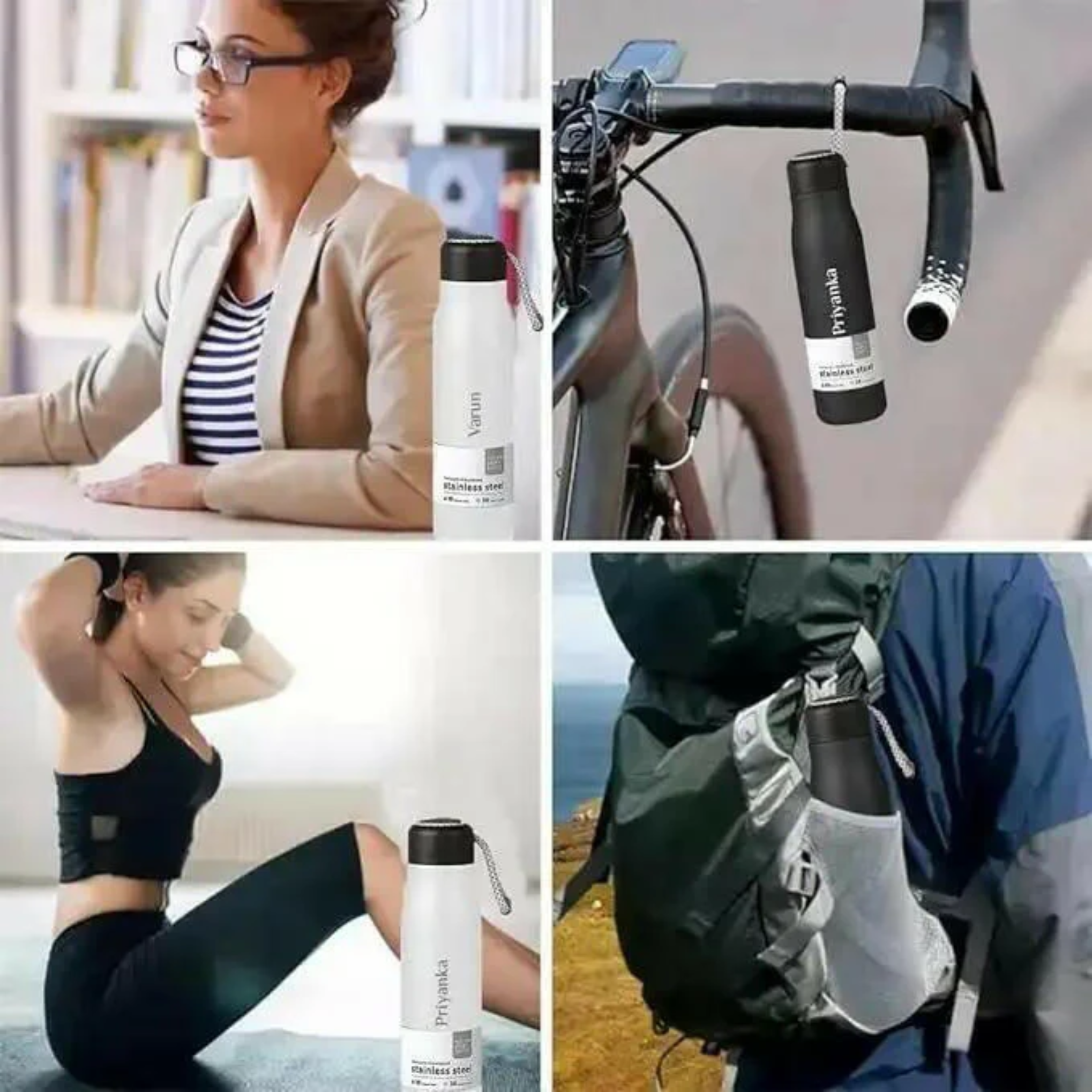 Personalized Water Bottle 500ml – Double Wall Vacuum Insulated Stainless Steel Flask offistoreindia