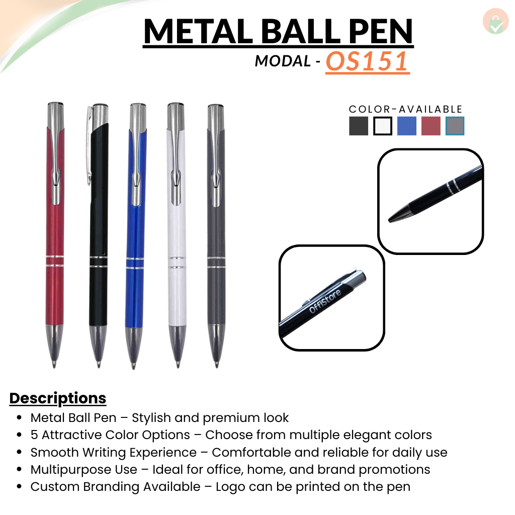 Personalized Black Metal Ballpoint Pen – Custom Name Engraving Blue Ink Refillable Pen