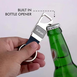 Personalized Opener Keychain – Stylish Bottle Opener Keychain with Name Engraving offistoreindia