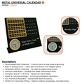 Personalized Steel Infinity Desk Calendar with Clock – Lifetime Perpetual Calendar