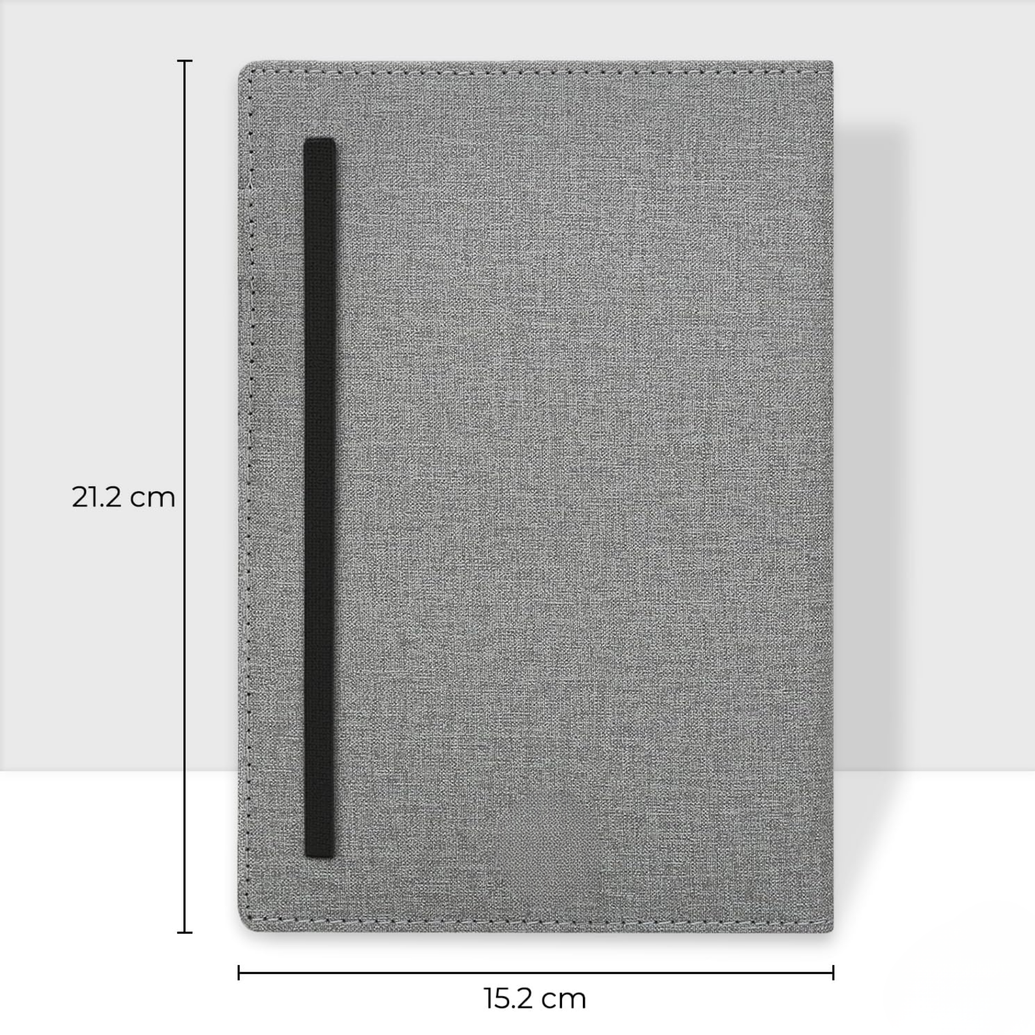 Premium A5 Jute Grey Diary with Card Pocket offistoreindia
