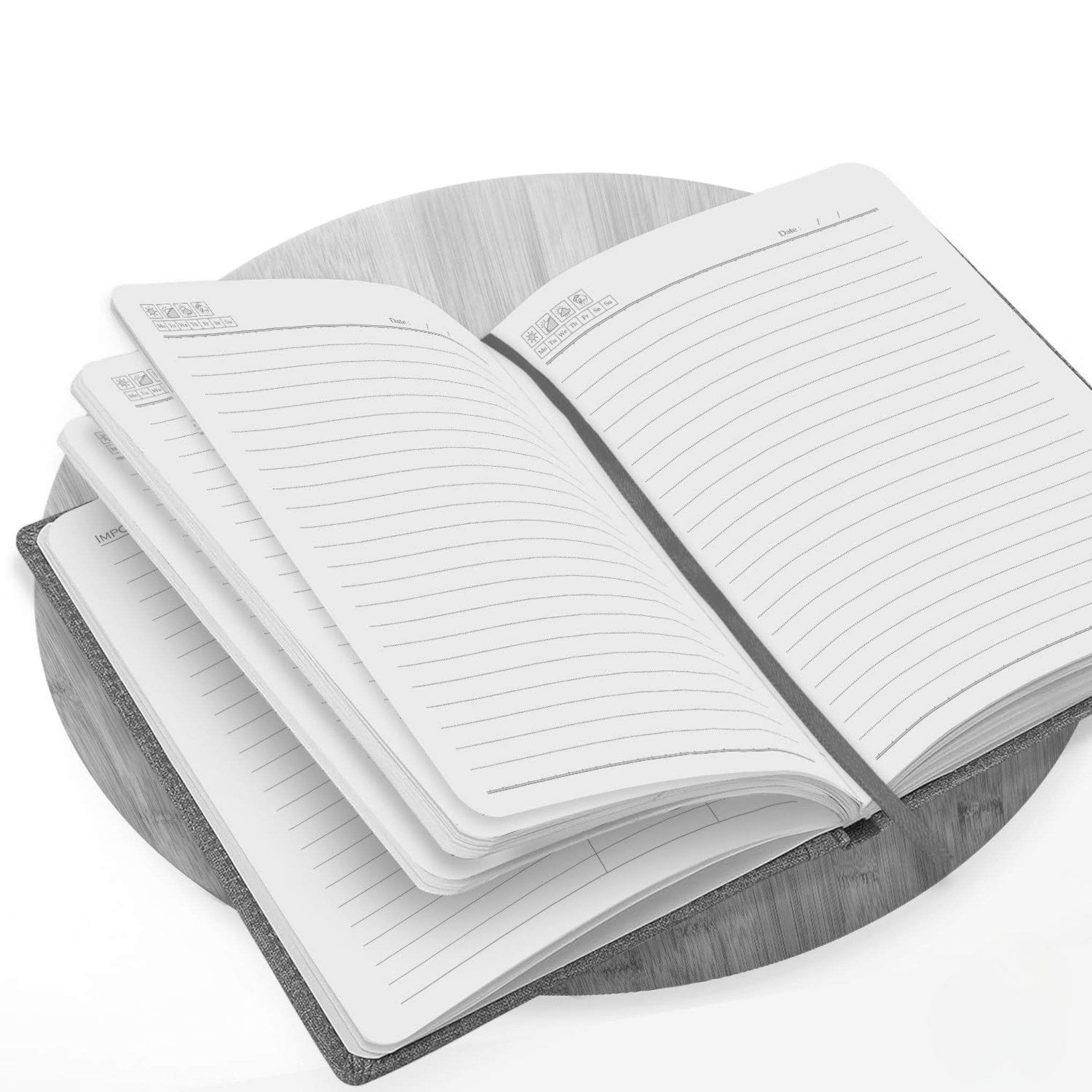 Premium A5 Jute Grey Diary with Card Pocket offistoreindia