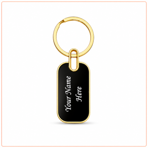 Rectangular Metal Keychain – Golden offistoreindia