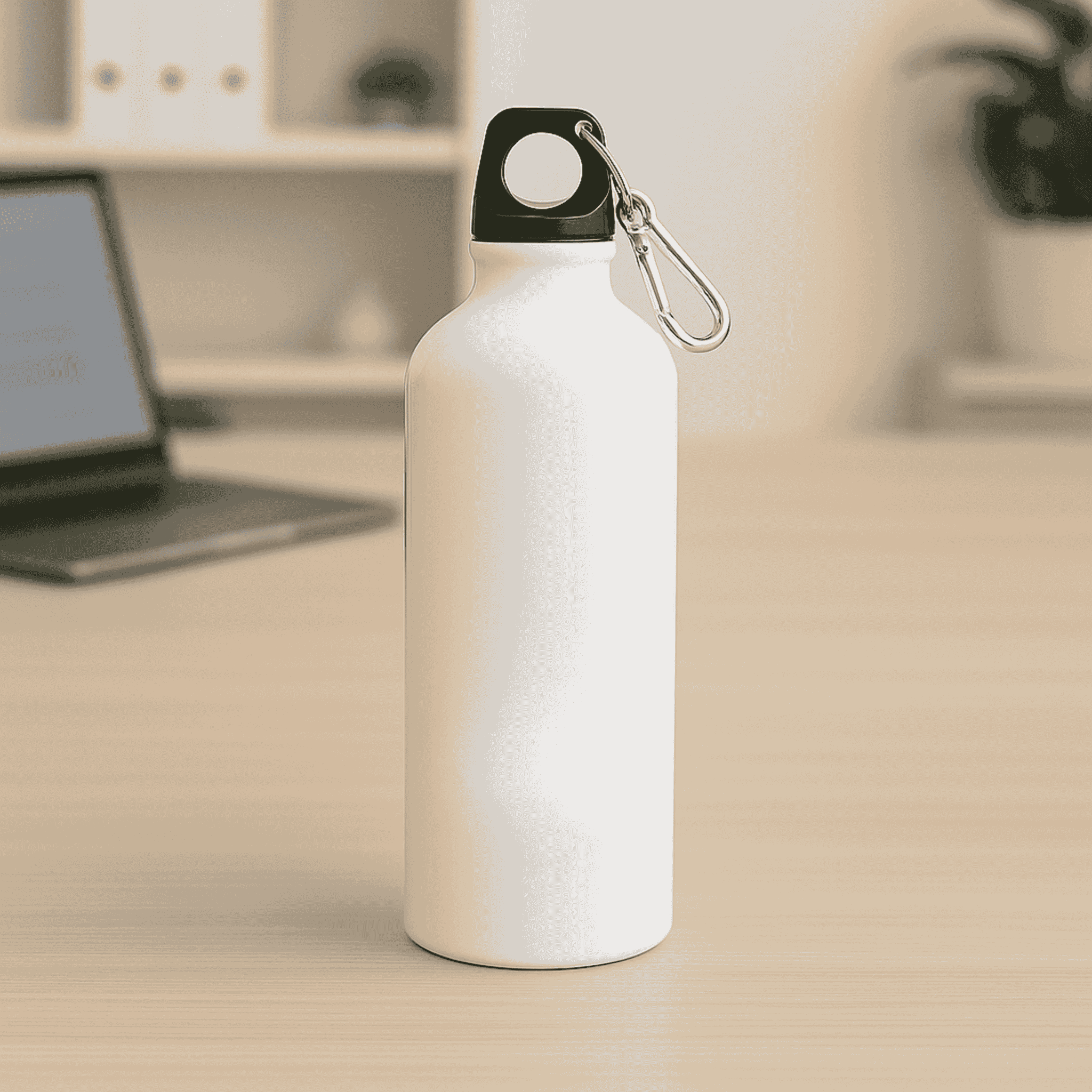 Sipper Aluminum Water Bottle – White (750ml) offistoreindia