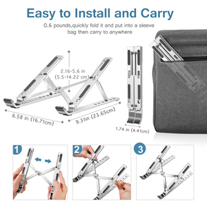 Tabletop Laptop Stand – Adjustable Aluminum Ergonomic Foldable Portable Desktop Holde offistoreindia