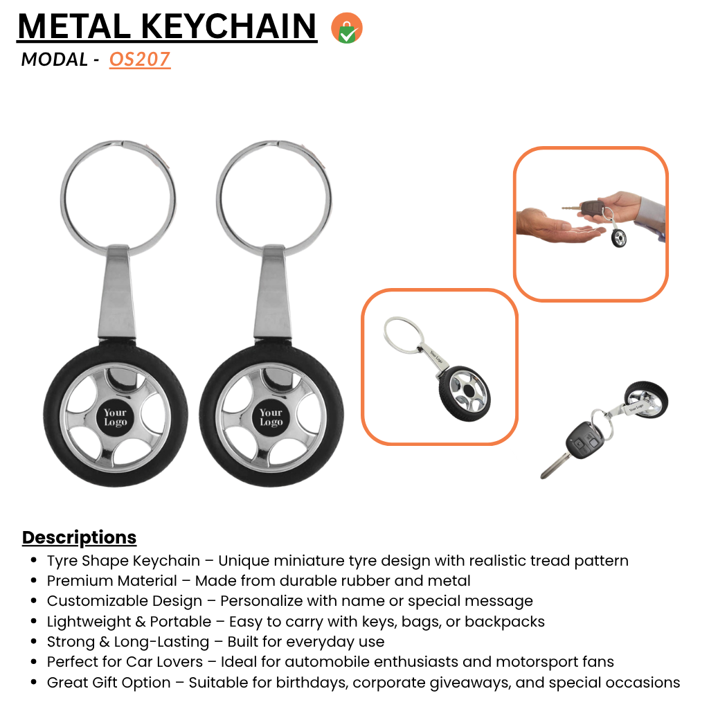 Tyre Shape Keychain – A Unique Trendy Personalized Gift offistoreindia