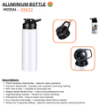 White Steel Water Bottle (750ml) – Premium Stainless Steel Corporate Gift