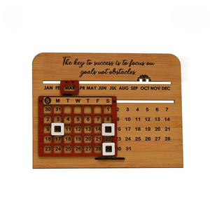 Wooden Lifetime Infinite Desk Calendar 3D Motivational Table Calendar offistoreindia
